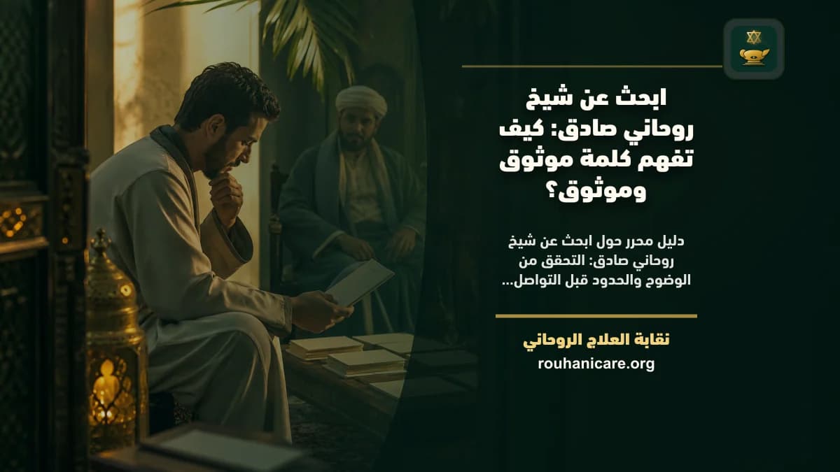 ابحث عن شيخ روحاني صادق: كيف تفهم كلمة مضمون وموثوق؟