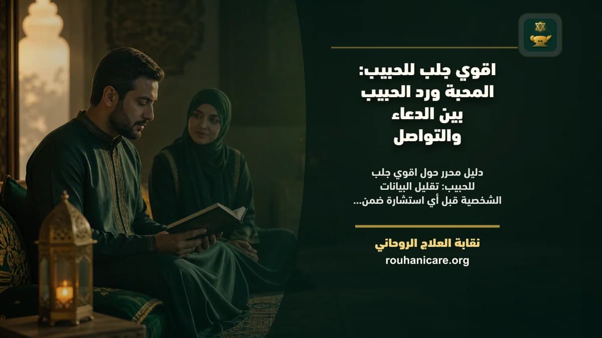 اقوي جلب للحبيب: المحبة ورد الحبيب بين الدعاء والتواصل