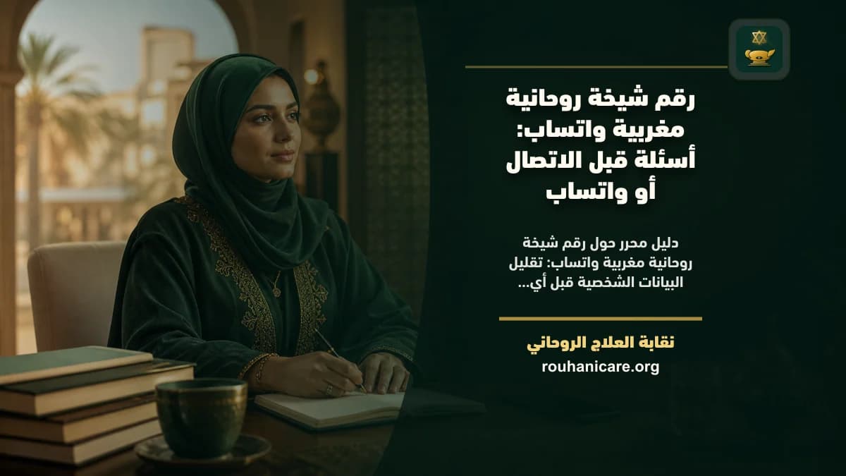 رقم شيخة روحانية مغربية واتساب: أسئلة قبل الاتصال أو واتساب