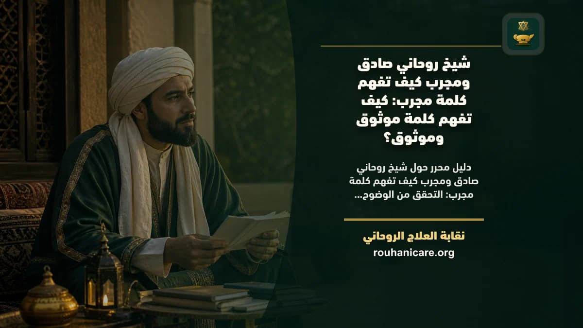شيخ روحاني صادق ومجرب كيف تفهم كلمة مجرب: كيف تفهم كلمة مضمون وموثوق؟
