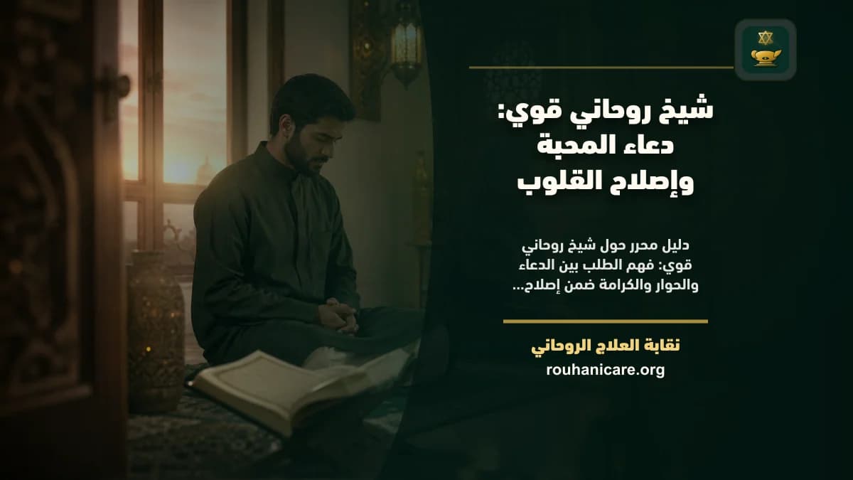 شيخ روحاني قوي: دعاء المحبة وإصلاح القلوب