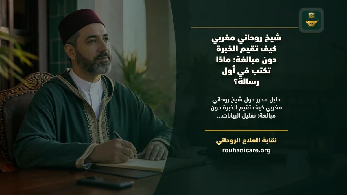 شيخ روحاني مغربي كيف تقيم الخبرة دون مبالغة: ماذا تكتب في أول رسالة؟