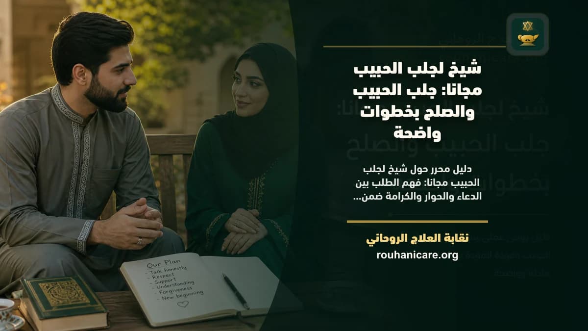 شيخ لجلب الحبيب مجانا: جلب الحبيب والصلح بخطوات واضحة