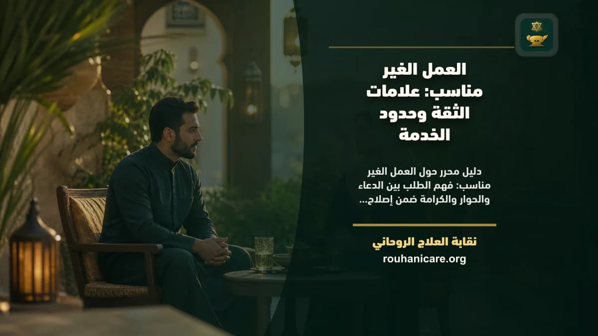 العمل الغير مناسب: علامات الثقة وحدود الخدمة
