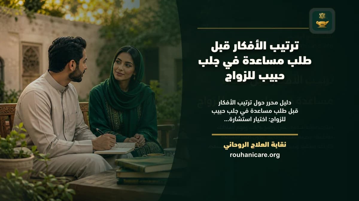 ترتيب الأفكار قبل طلب مساعدة في جلب حبيب للزواج