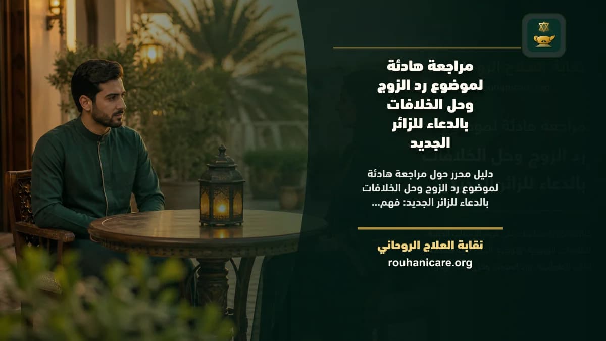 مراجعة هادئة لموضوع رد الزوج وحل الخلافات بالدعاء للزائر الجديد