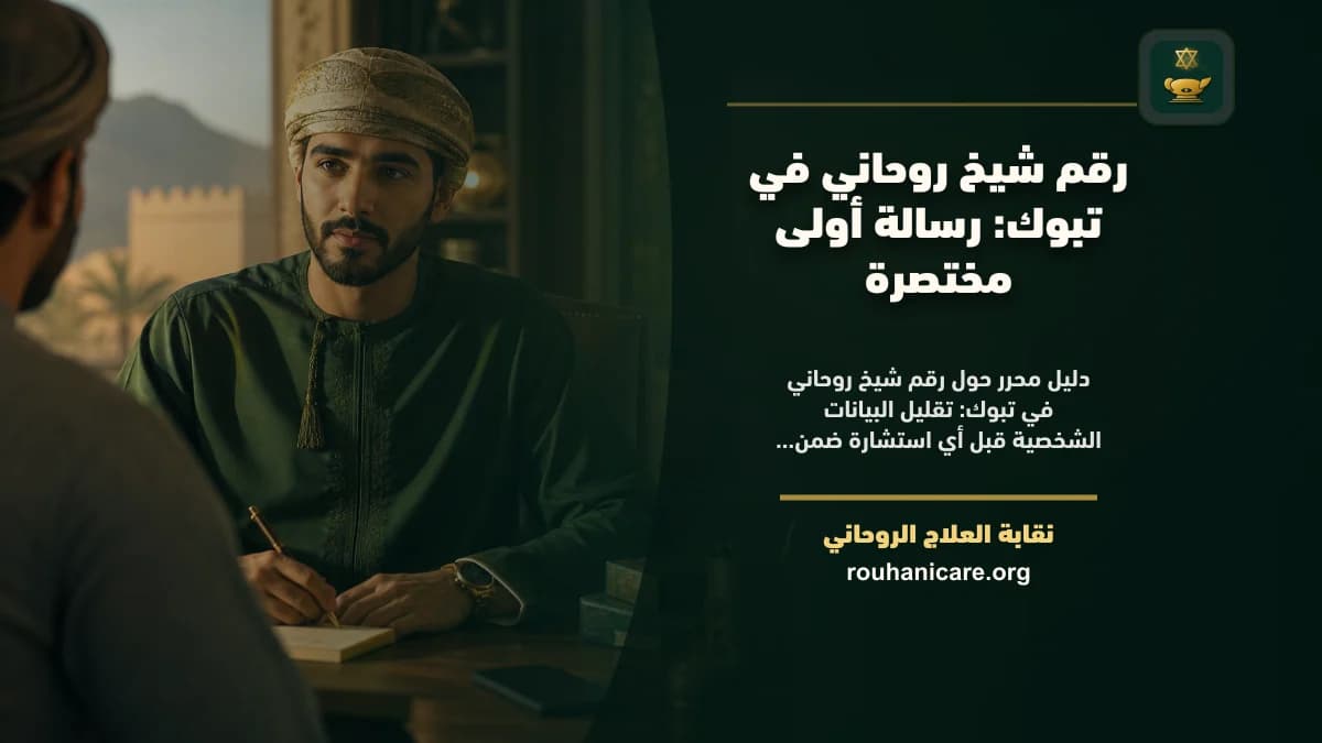 رقم شيخ روحاني في تبوك: رسالة أولى مختصرة