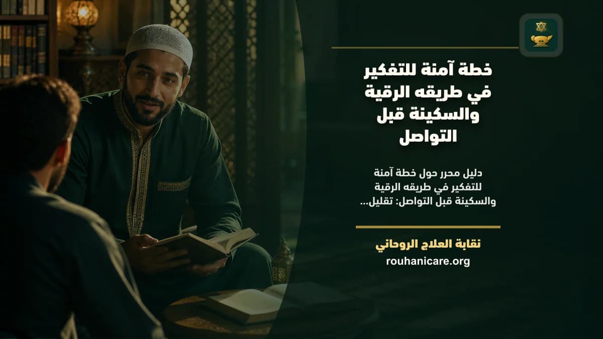 خطة آمنة للتفكير في طريقه الرقية والسكينة قبل التواصل