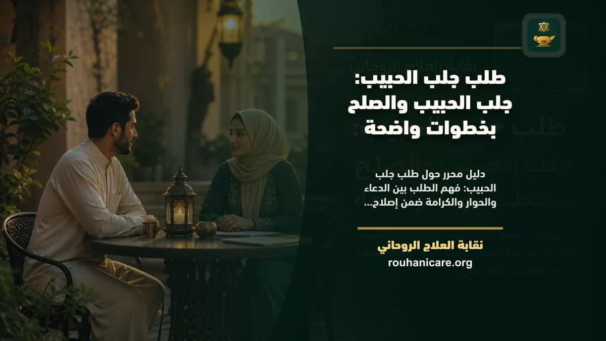 طلب جلب الحبيب: جلب الحبيب والصلح بخطوات واضحة