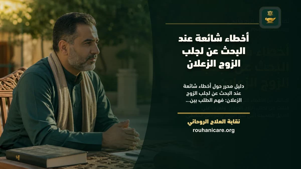أخطاء شائعة عند البحث عن لجلب الزوج الزعلان