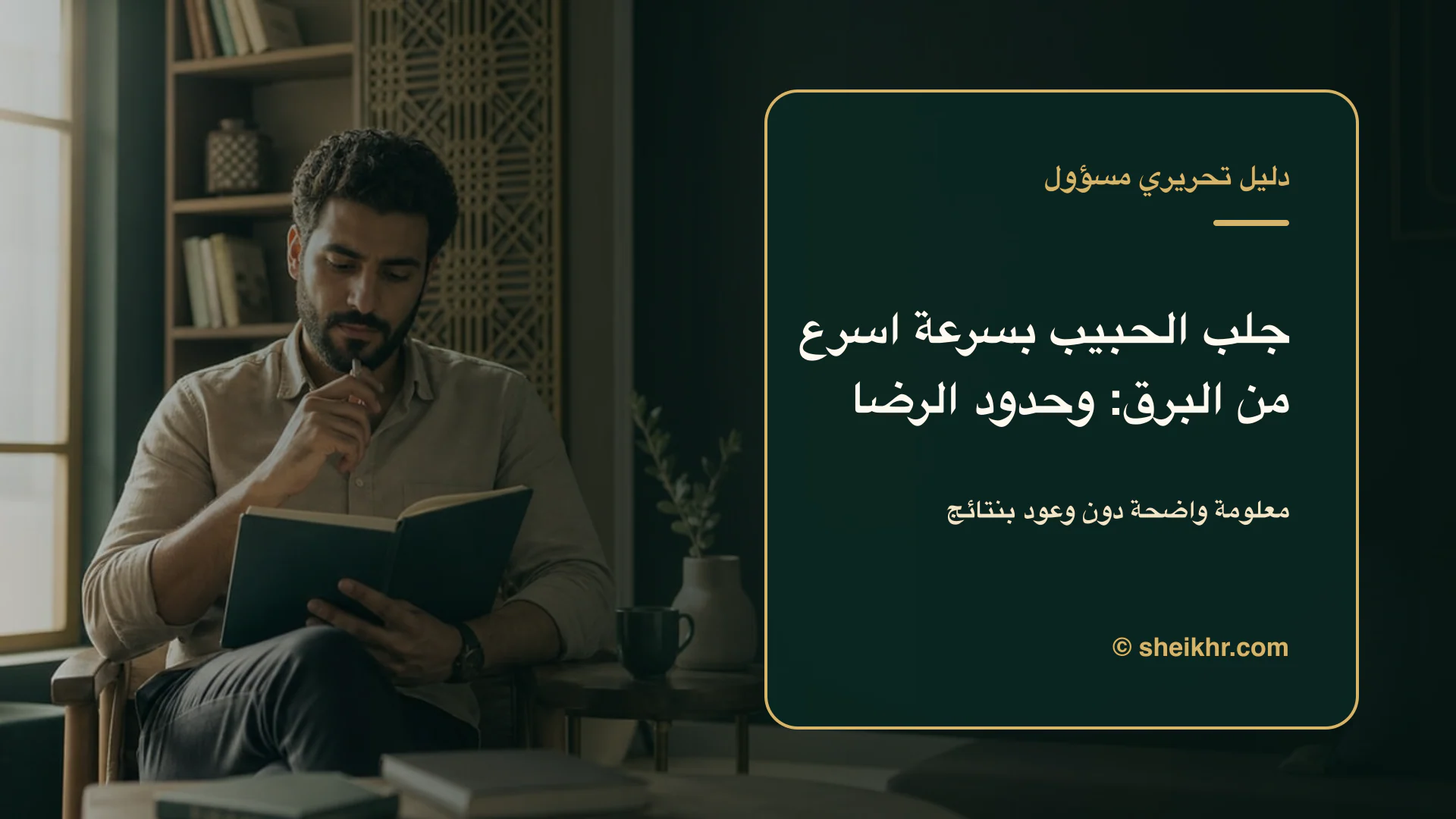 غلاف تحريري عن جلب الحبيب بسرعة اسرع من البرق يوضح الثقة والحدود أولًا
