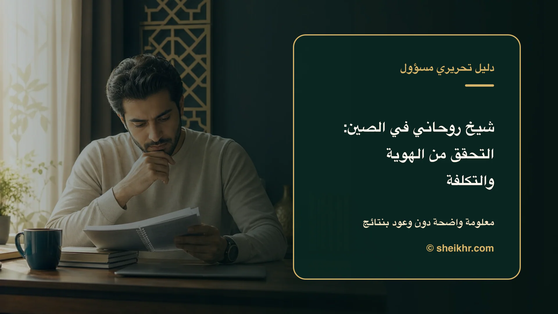 غلاف تحريري عن شيخ روحاني في الصين يوضح دليل التحقق في الصين