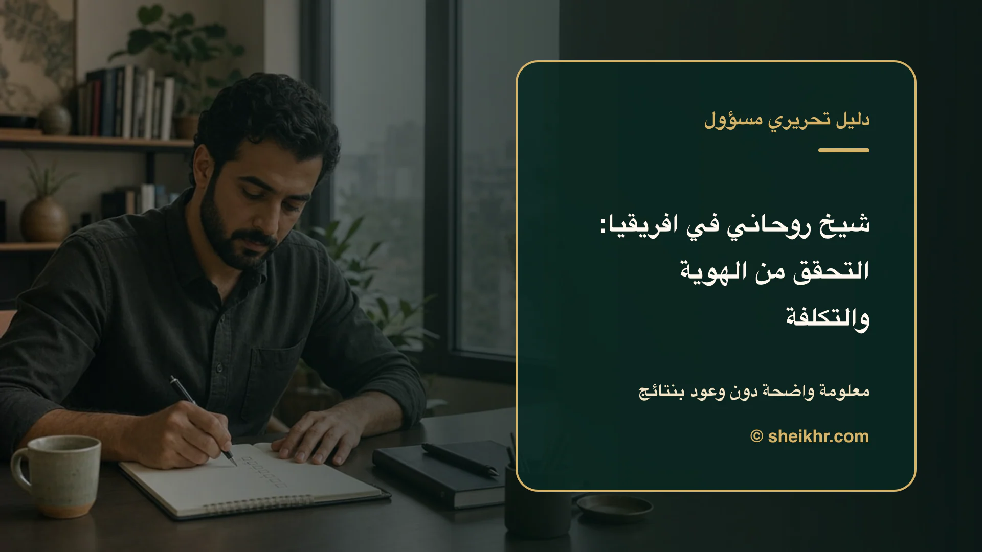 غلاف تحريري عن شيخ روحاني في افريقيا يوضح اختيار آمن في افريقيا