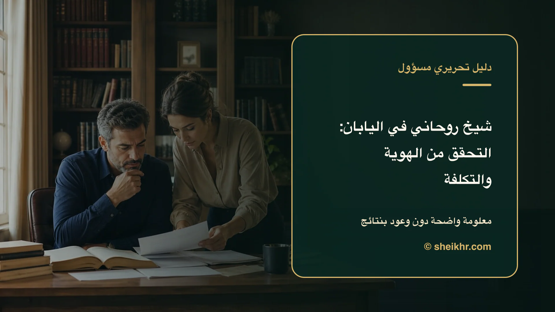 غلاف تحريري عن شيخ روحاني في اليابان يوضح دليل التحقق في اليابان