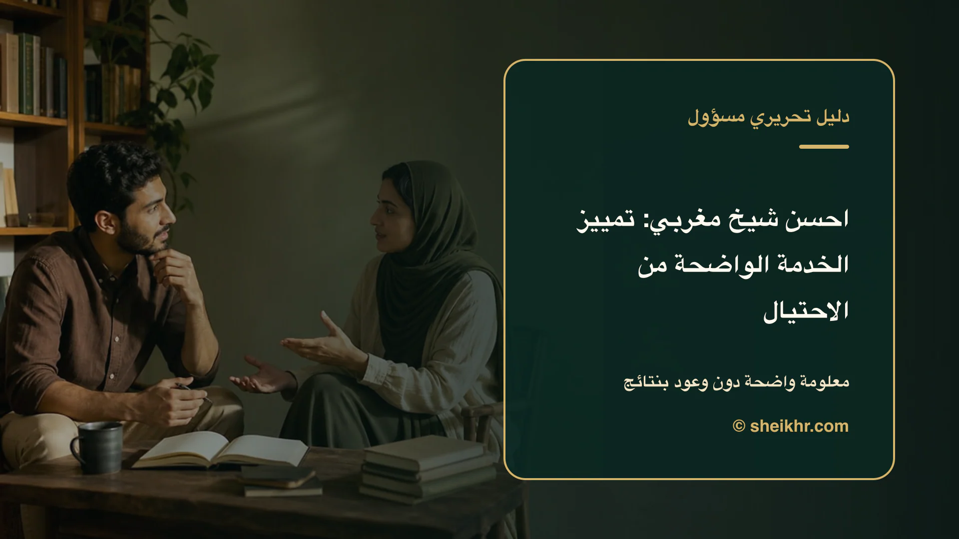 غلاف تحريري عن احسن شيخ مغربي يوضح أسئلة تكشف الادعاءات