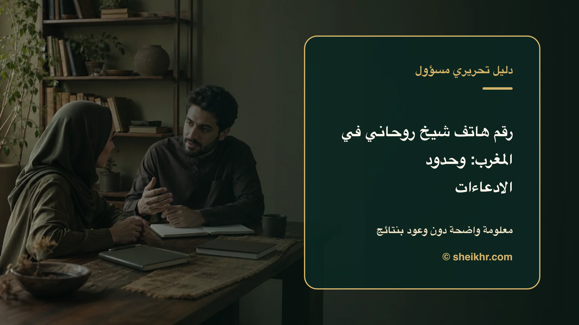 غلاف تحريري عن رقم هاتف شيخ روحاني في المغرب يوضح اختيار آمن في المغرب