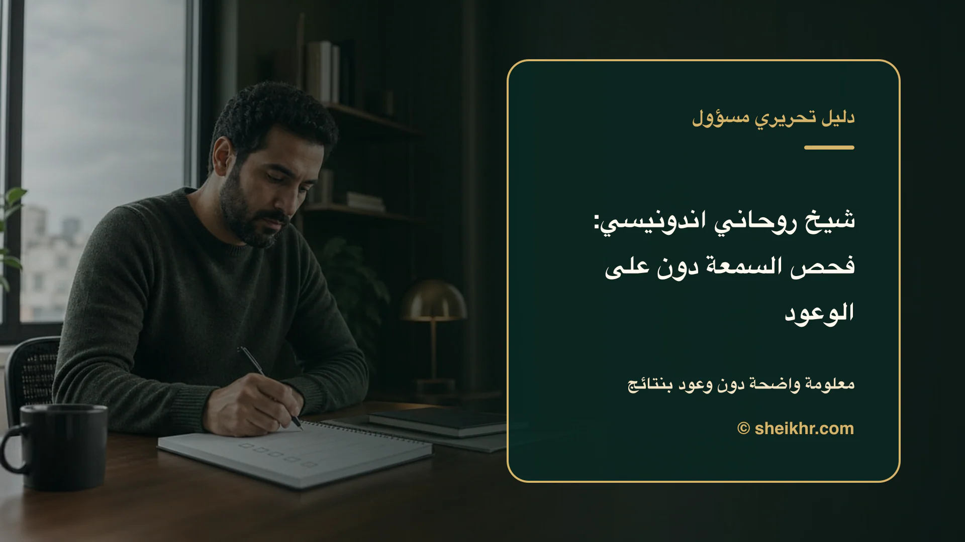 غلاف تحريري عن شيخ روحاني اندونيسي يوضح احم خصوصيتك قبل الدفع